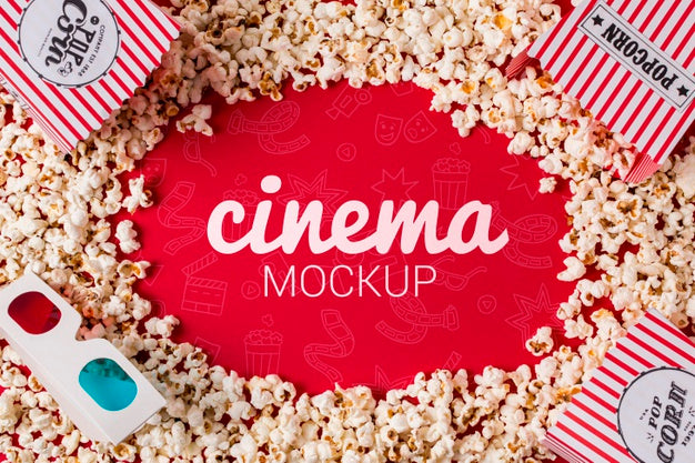 Free Frame Of Popcorn Psd