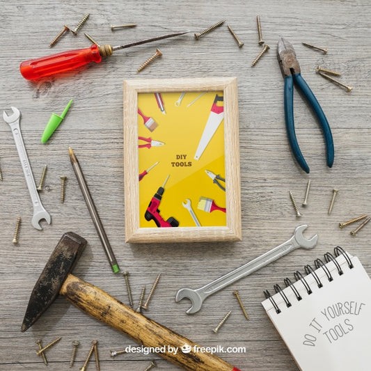 Free Frame, Tools And Screws Psd