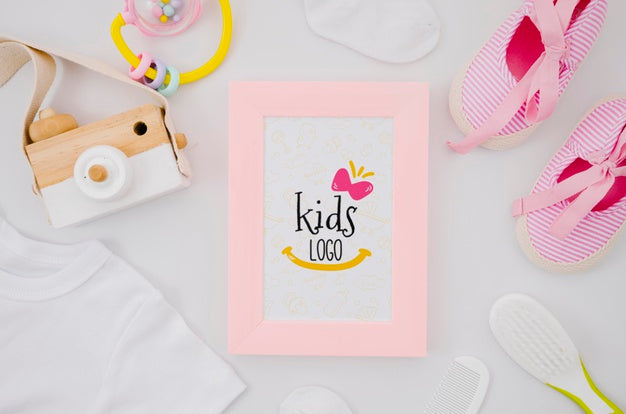 Free Frame With Kids Toys Psd