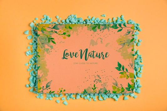 Free Frame With Nature Message Inside Psd