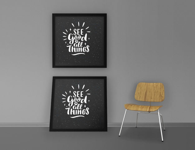 Free Frames Mockup In Interior Still Life Psd