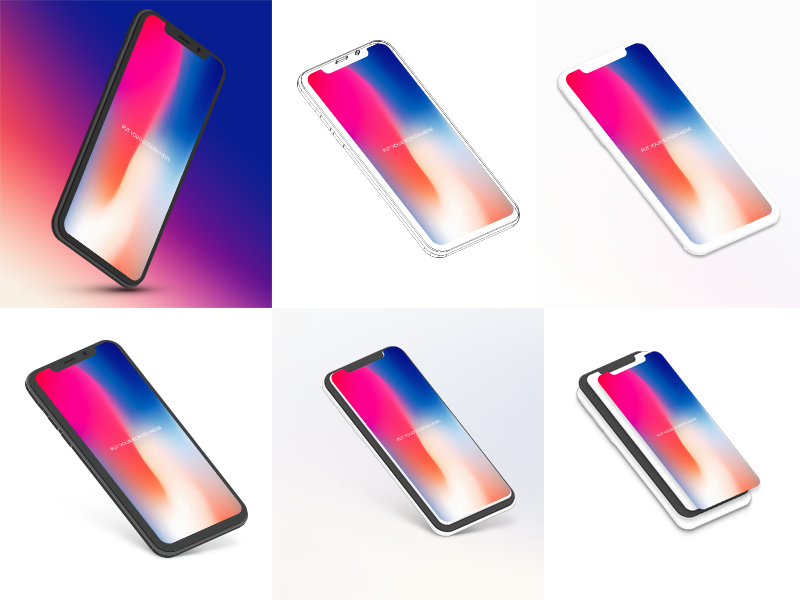 Free iPhone X Mockup Bundle