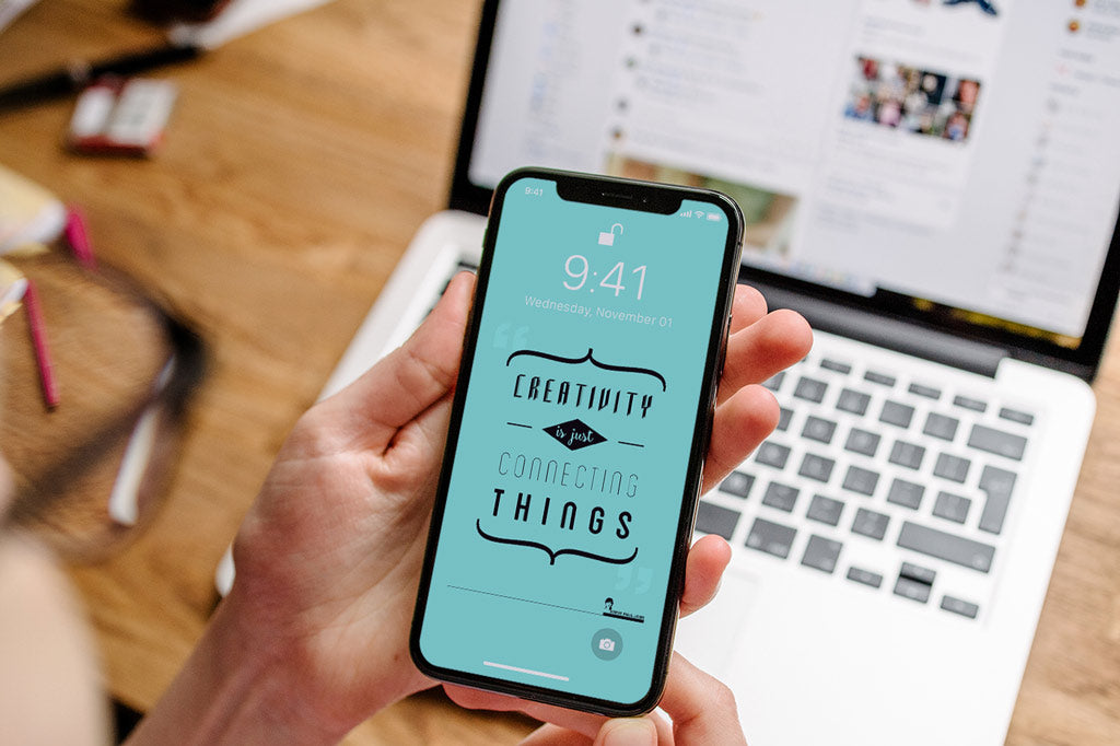 Free Set of iPhone X Mockups at Desk