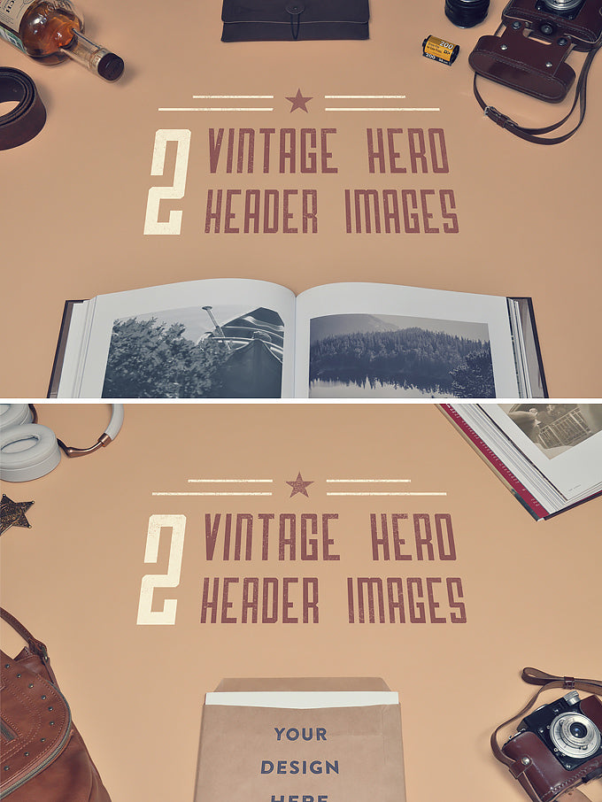 Free Vintage Hero Images Mockup