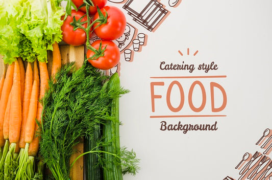 Free Fresh Vegetables Assortment Mock-Up Psd