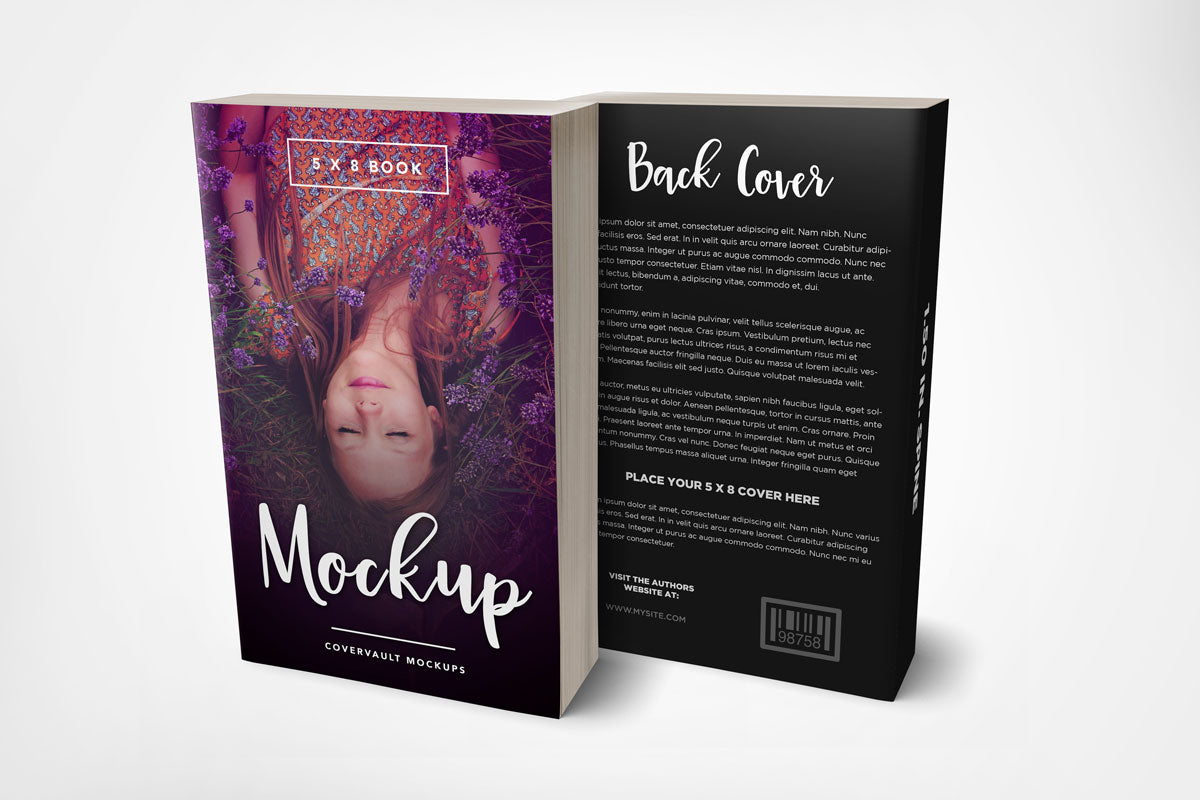 Free Front & Back 5 X 8 Paperback Book Mockup