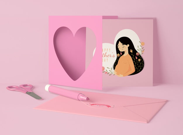 Free Front View Mother'S Day Assortment With Scene Creators Psd