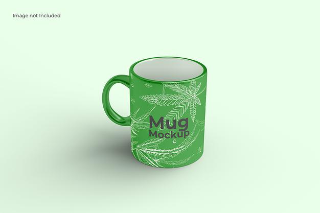 Free Front View Mug Mockup Psd