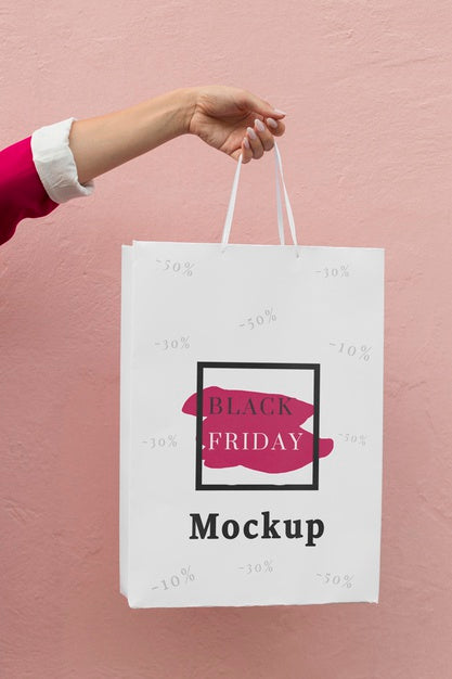 Free Front View Of Black Friday Concept Mock-Up Psd