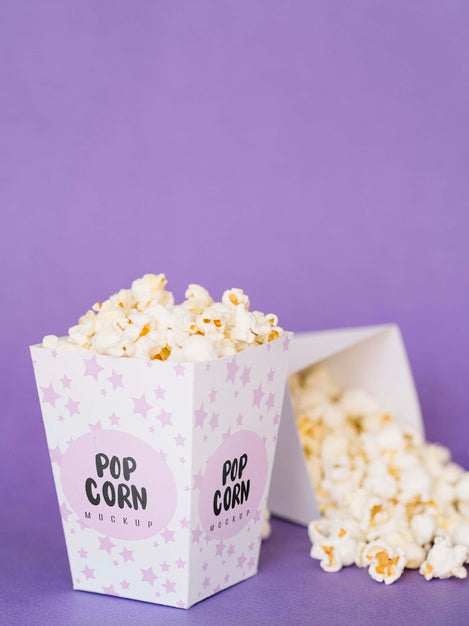 Free Front View Of Cinema Popcorn With Copy Space Psd