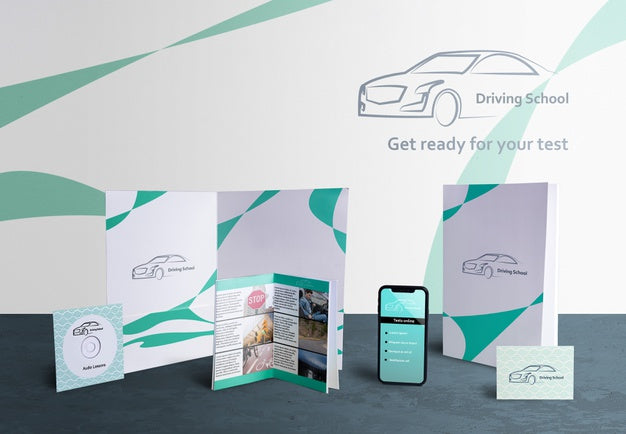 Free Front View Of Scene Creator Pack For Driving School Psd