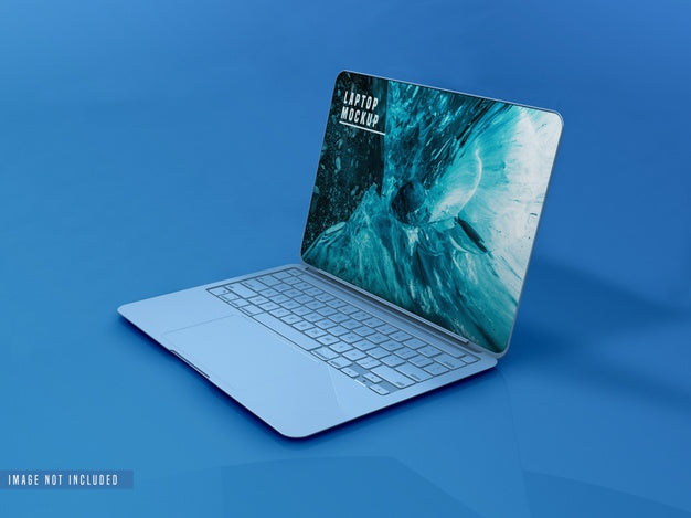 Free Full Screen Laptop Mockup Design Psd