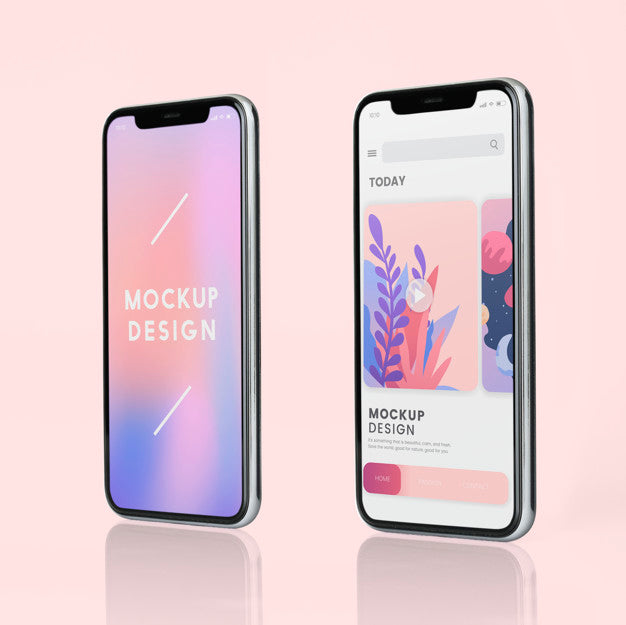 Free Full Screen Smartphone Mockup Design Psd