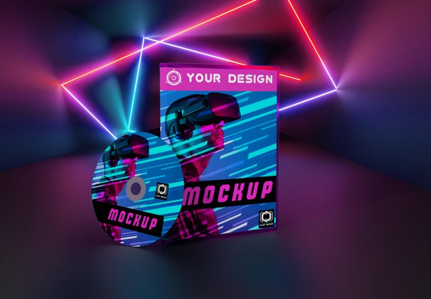 Free Gaming Abstract Packaging And Cd Mockup Psd