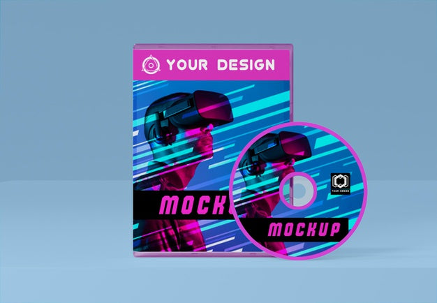 Free Gaming Abstract Packaging And Cd Mockup Psd