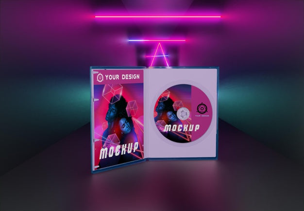 Free Gaming Abstract Packaging And Cd Mockup Psd