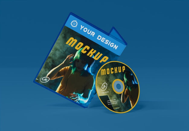 Free Gaming Abstract Packaging And Cd Mockup Psd