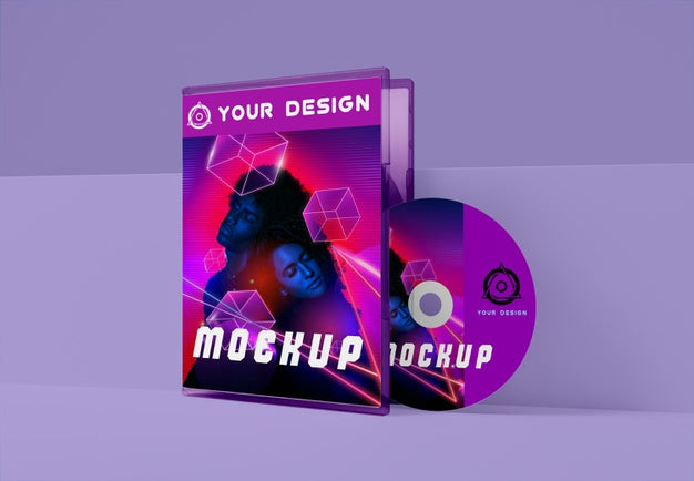 Free Gaming Abstract Packaging And Cd Mockup Psd