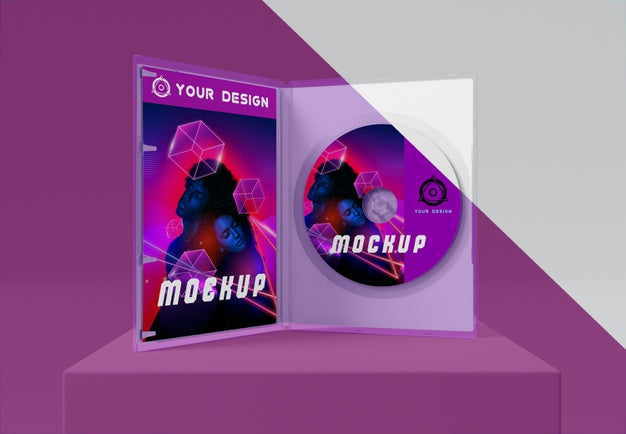 Free Gaming Abstract Packaging And Cd Mockup Psd