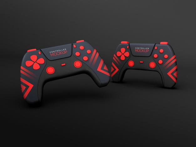 Free Gaming Controllers Mockup Psd