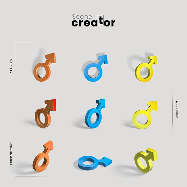 Free Gender Sign Scene Creator Psd