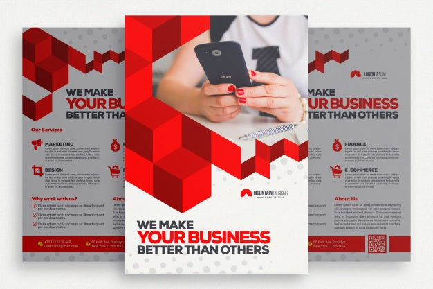 Free Geometric Business Brochure Psd