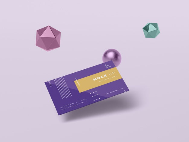 Free Geometric Shapes Concept Mock-Up Psd