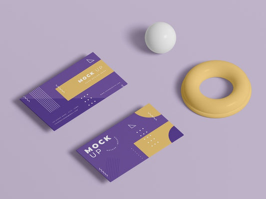 Free Geometric Shapes Concept Mock-Up Psd