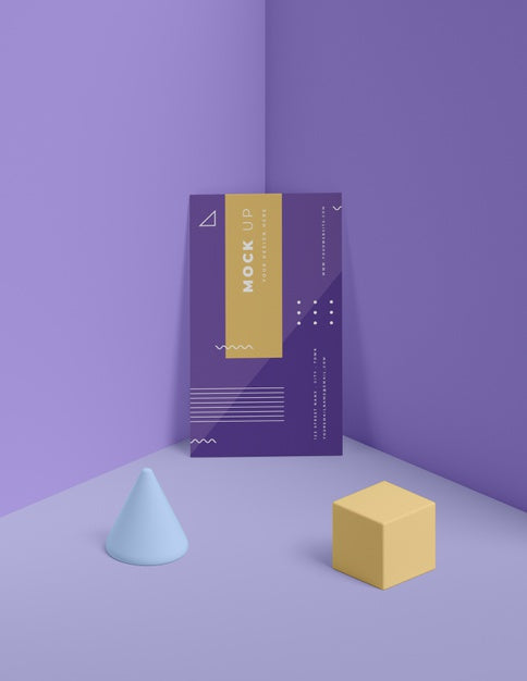 Free Geometric Shapes Concept Mock-Up Psd