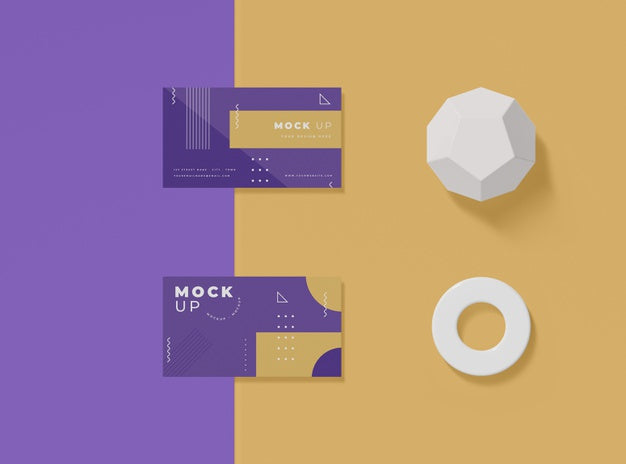 Free Geometric Shapes Concept Mock-Up Psd