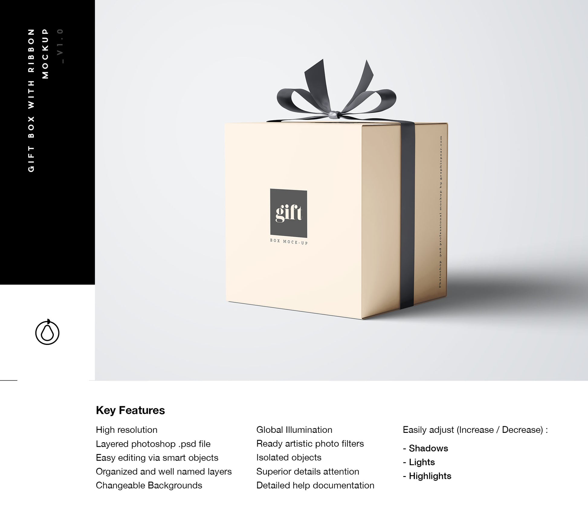 Free Gift Box Mockup