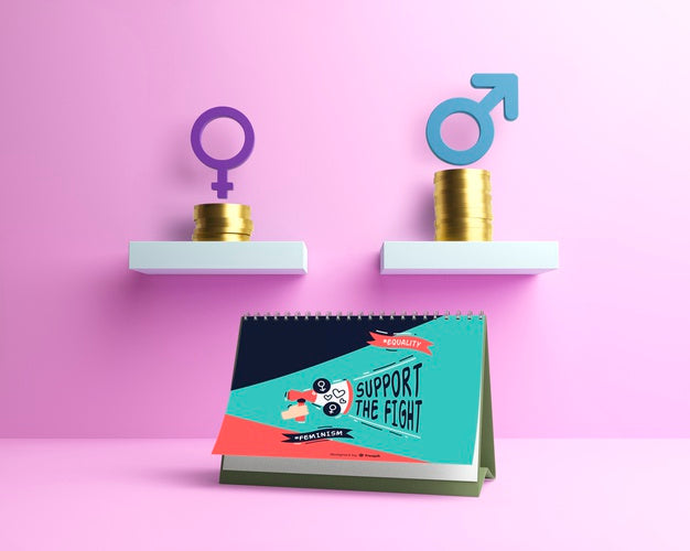 Free Girl Power Concept Assortment Mock-Up Psd