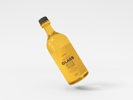 Free Glass Bottle Mockup Psd