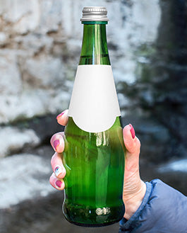 Free Glass Bottle Psd Mockup In 4K