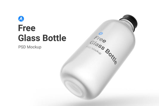 Free Glass Bottle Psd Mockup