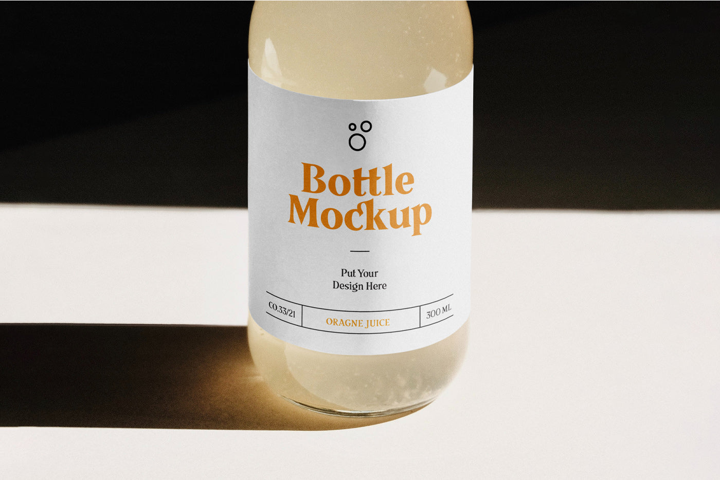 Free Glass Bottle Psd Mockup