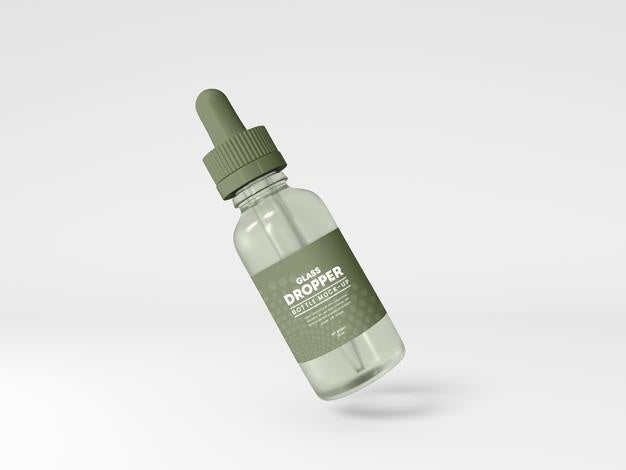 Free Glass Dropper Bottle Mockup Psd