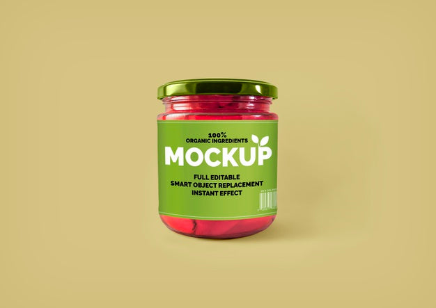 Free Glass Jar Mockup Psd