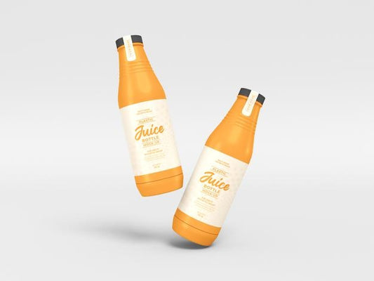 Free Glass Juice Bottle Mockup Psd