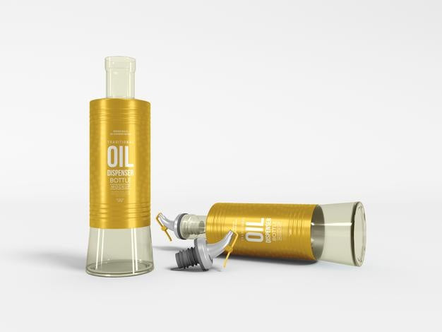 Free Glass Oil Dispenser Packaging Mockup Psd