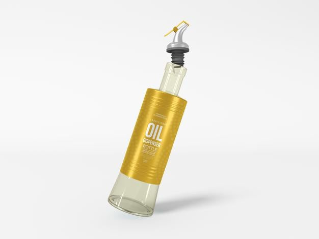 Free Glass Oil Dispenser Packaging Mockup Psd