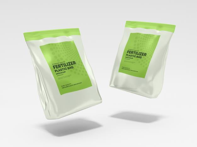 Free Glossy Foil Fertilizer Bag Mockup Psd