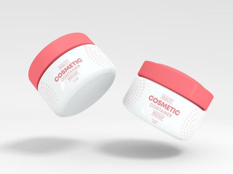 Free Glossy Plastic Cosmetic Container Mockup Psd