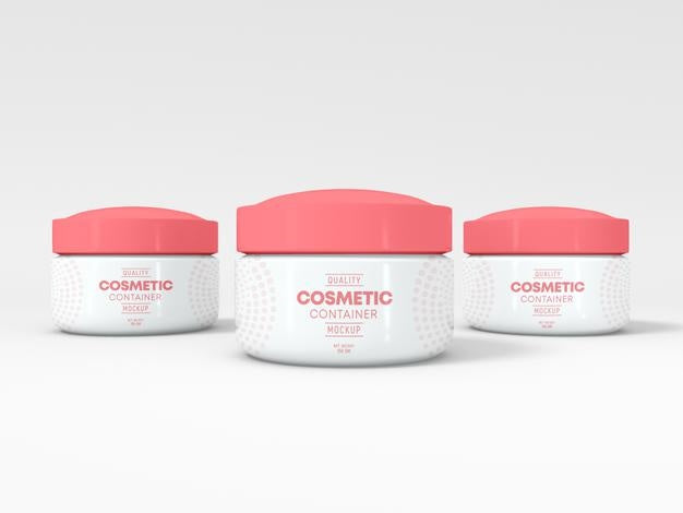 Free Glossy Plastic Cosmetic Container Mockup Psd