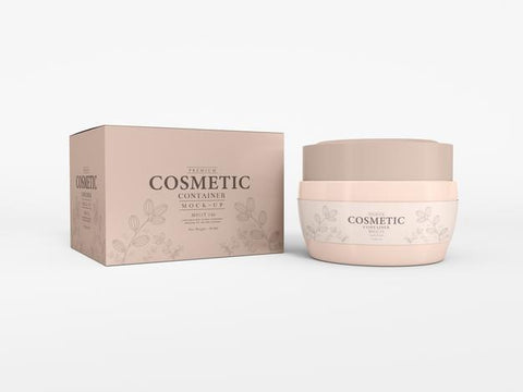 Free Glossy Plastic Cosmetic Container Mockup Psd