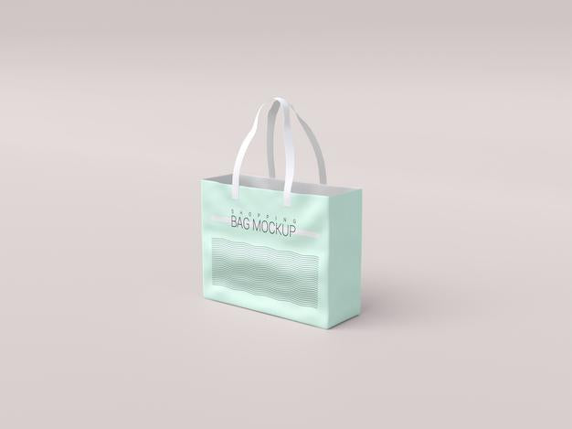 Free Glossy Realistic Shopping Bag Mockup Psd