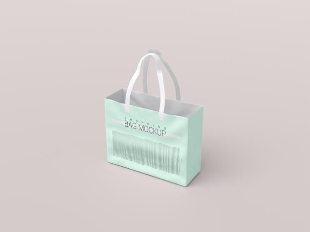 Free Glossy Realistic Shopping Bag Mockup Psd