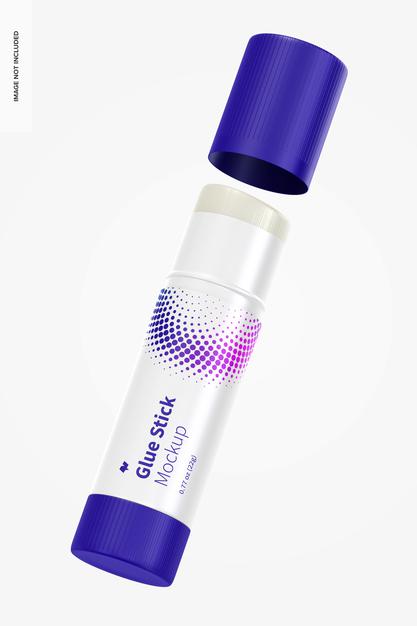 Free Glue Stick Mockup, Falling Psd