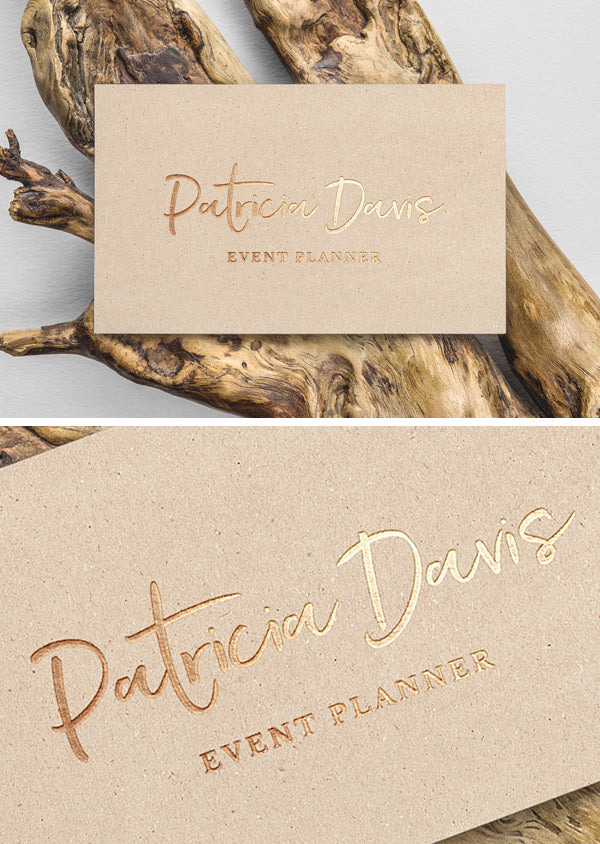 Free Gold Foil B-Card Mockup