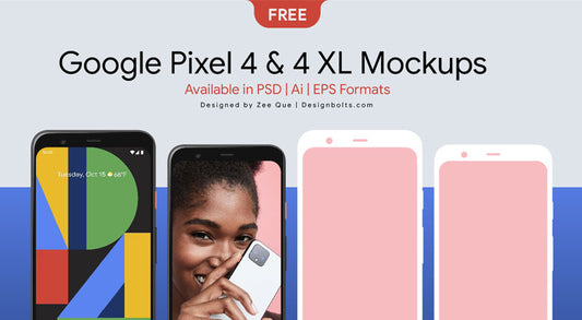 Free Google Pixel 4 & 4 Xl Mockup Psd, Ai & Eps